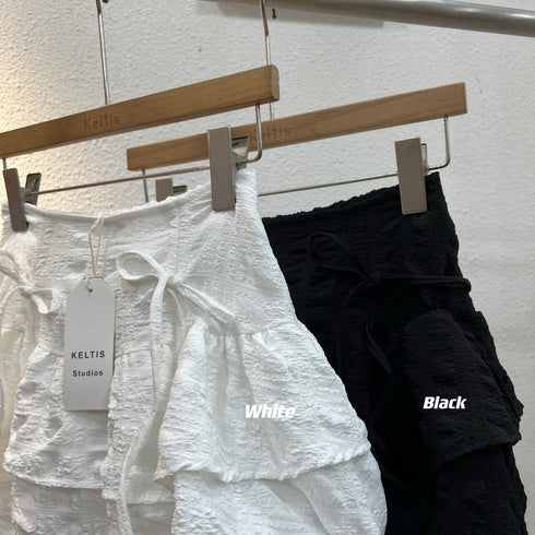 Ruched Up Layered Mini Skirts